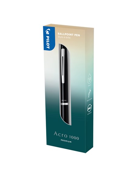 Penna a sfera scatto Acro 1000 1,0mm fusto nero PILOT 011250 PILOT SFERE E MULTIFUNZIONE