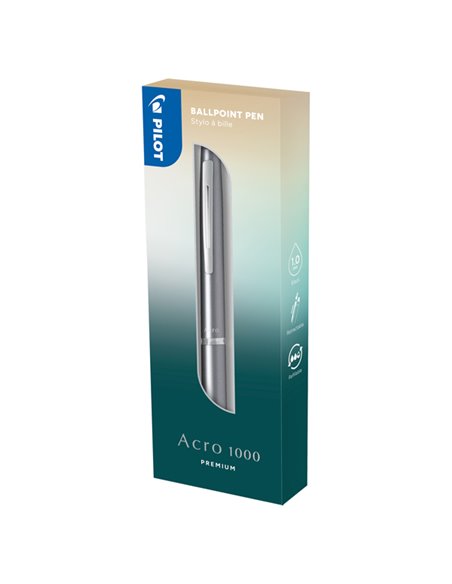 Penna a sfera scatto Acro 1000 1,0mm fusto argento PILOT 011253 PILOT SFERE E MULTIFUNZIONE