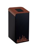Gettacarte Rubik Evo Marrone 80Lt con sportello per la raccolta differenziata 789299