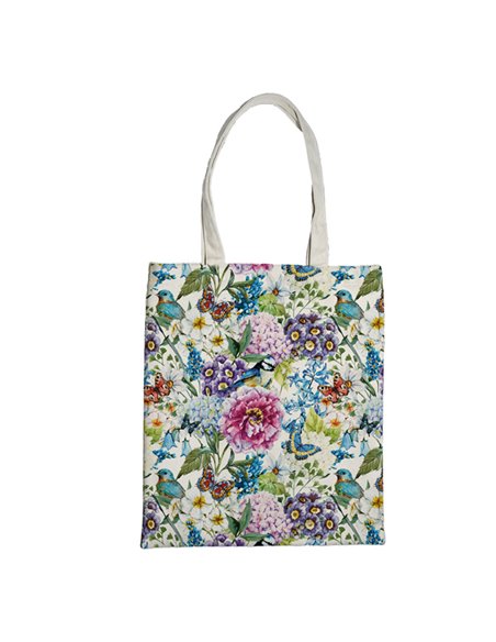 Shopper Nature Flowers in eco cotone 42x38,5cm fantasie assortite Pigna 0233105