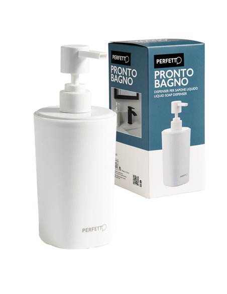 Dispenser sapone liquido Pronto Bagno 450ml bianco Perfetto 12514