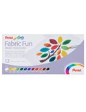 Set 12 colori base per tessuto Fabric Fun Pentel FFPC1-12