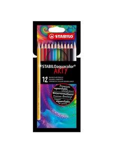 Astuccio 12 pastelli Arty aquacolor Stabilo 1612/1-20 STABILO PASTELLI COLORATI
