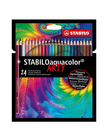 Astuccio 24 pastelli Arty aquacolor Stabilo 1624/1-20 STABILO PASTELLI COLORATI