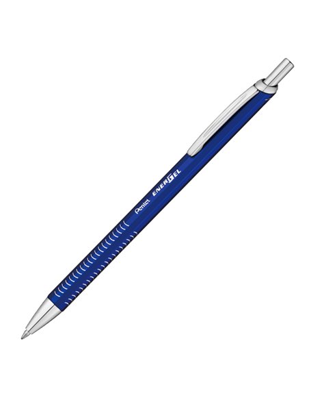 Roller EnerGel Metal Slim punta 0.7mm fusto blu Pentel BL447C-A