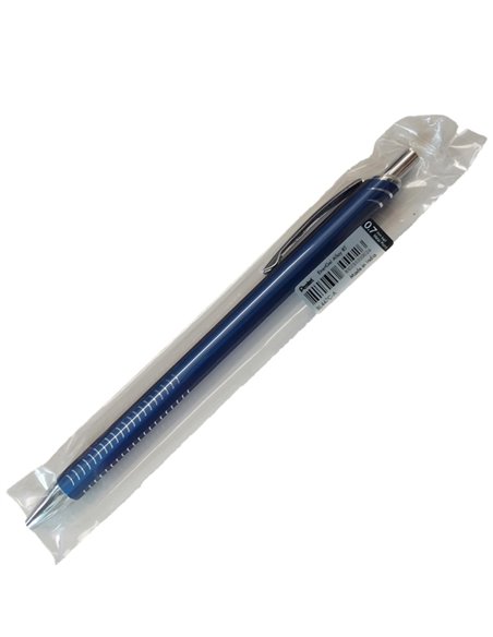 Roller EnerGel Metal Slim punta 0.7mm fusto blu Pentel BL447C-A