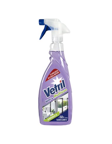Vetril vetri e specchi anti aloni trigger 650ml M2308 VETRIL DETERGENTI-DETERSIVI PER PULIZIA