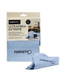 Panno multiuso Extreme in microfibra acciaio/vetri 32x36cm blu Perfetto 0264E