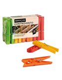 20 Mollette per la biancheria Controvento Colours Perfetto 0389C