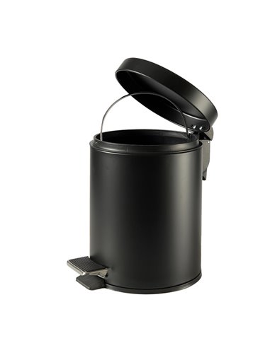 Bidone Premium con pedale e vaschetta 3Lt nero satinato Perfetto 0445C PERFETTO ACCESSORI PER IL BAGNO E DISPENSER