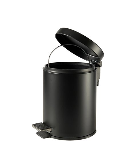 Bidone Premium con pedale e vaschetta 3Lt nero satinato Perfetto 0445C PERFETTO ACCESSORI PER IL BAGNO E DISPENSER
