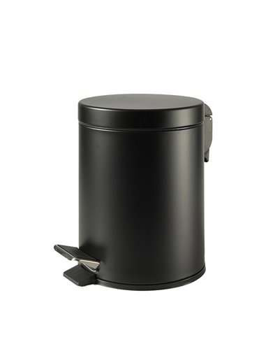 Bidone Premium con pedale e vaschetta 5Lt nero satinato Perfetto 0446C PERFETTO ACCESSORI PER IL BAGNO E DISPENSER