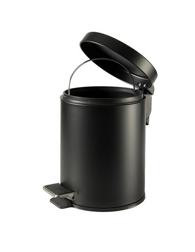 Bidone Premium con pedale e vaschetta 5Lt nero satinato Perfetto 0446C PERFETTO ACCESSORI PER IL BAGNO E DISPENSER