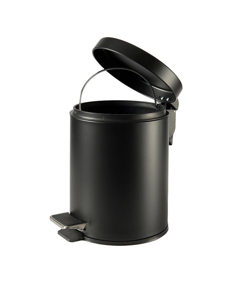 Bidone Premium con pedale e vaschetta 5Lt nero satinato Perfetto 0446C PERFETTO ACCESSORI PER IL BAGNO E DISPENSER