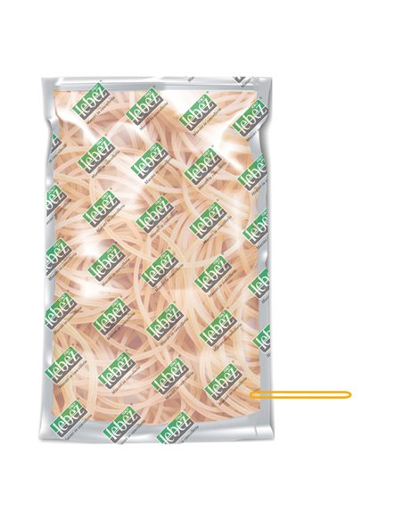 Elastico in gomma giallo Ø90 in sacchetto da 1KG Lebez 81050 LEBEZ ELASTICI