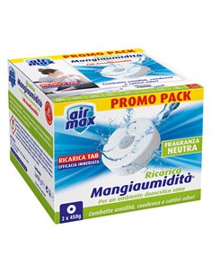 Ricarica Tab MANGIAUMIDITA' Neutra 2x450gr D0090 AIR MAX ASSORBIUMIDITA'-PROFUMATORI-CANDELE