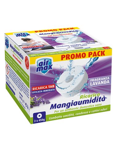 Ricarica Tab MANGIAUMIDITA' Lavanda 2x450gr D0091 AIR MAX ASSORBIUMIDITA'-PROFUMATORI-CANDELE