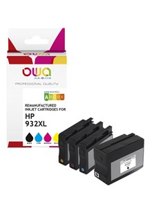 Armor 4 Cartucce BK/C/M/Y per Hp 932_1030 pag/cad K10306OW ARMOR INK-JET