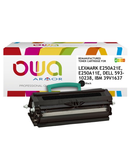 TONER NERO PER LEXMARKE250 350 352 450 K12354 ARMOR TONER RICOSTRUITI