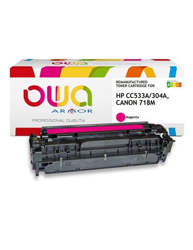 TONER MAGENTA ARMOR PER HP COLOR LASERJET CP2020 CP2025 CM2320 CM2720 K15134OW ARMOR TONER RICOSTRUITI