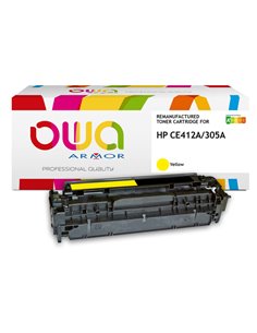 Toner Giallo Armor per HP Clj Pro300 M351, M375, Pro400 M451, M475 K15582OW ARMOR TONER RICOSTRUITI