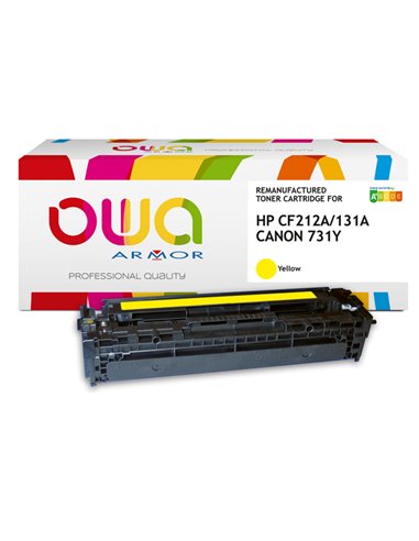 Toner Giallo Armor per HP Clj Pro200 M251, M276 K15595OW ARMOR TONER RICOSTRUITI