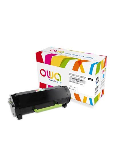 Toner Nero Armor per Lexmark MS310, 312, 410, 510, 610 K15637OW ARMOR TONER RICOSTRUITI