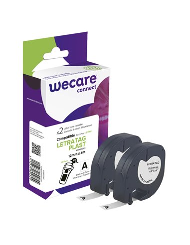 Armor Nastro Compatibile PLASTICA DYMO LETRATAG 12MMX4M BIANCO K80005W4