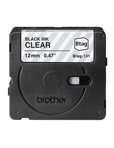 Brother Nastro BTAG131 da 12MM nero su trasparente - lunghezza 4 mt BTAG131 2