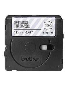 Brother Nastro BTAG135  da 12MM bianco su trasparente - lunghezza 4 m BTAG135 2