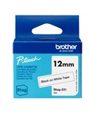 Brother Nastro BTAG231  da 12MM nero su bianco - lunghezza 4 m BTAG231