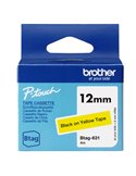 Brother Nastro BTAG631  da 12MM nero su giallo - lunghezza 4 m BTAG631