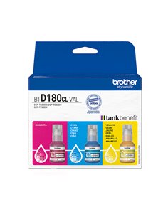 Brother Kit da 3 flaconi C/M/Y da 5.000 pagine BTD180CLVAL BROTHER INKJET