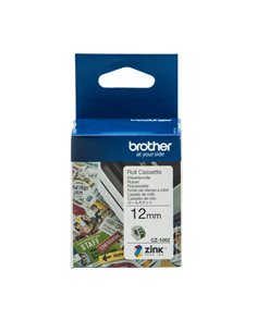 NASTRO BROTHER CZ-1004 A LUNGHEZZA CONTINUA 12 mm x 5 metri CZ-1002 BROTHER ETICHETTE-NASTRI-TAMPONI PER ETICHETTATRICI E PRE...