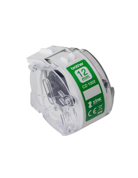 NASTRO BROTHER CZ-1004 A LUNGHEZZA CONTINUA 12 mm x 5 metri CZ-1002 BROTHER ETICHETTE-NASTRI-TAMPONI PER ETICHETTATRICI E PRE...