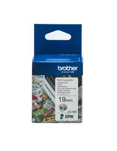 NASTRO BROTHER CZ-1003 A LUNGHEZZA CONTINUA 19 mm x 5 metri CZ-1003 BROTHER ETICHETTE-NASTRI-TAMPONI PER ETICHETTATRICI E PRE...