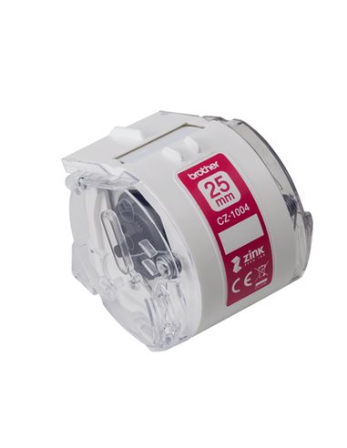 NASTRO BROTHER CZ-1004 A LUNGHEZZA CONTINUA 25 mm x 5 metri CZ-1004 BROTHER ETICHETTE-NASTRI-TAMPONI PER ETICHETTATRICI E PRE...