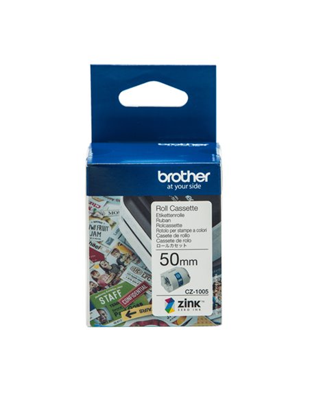 NASTRO BROTHER CZ-1005 A LUNGHEZZA CONTINUA 50 mm x 5 metri CZ-1005 BROTHER ETICHETTE-NASTRI-TAMPONI PER ETICHETTATRICI E PRE...