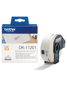 ROTOLO 400 ETICHETTE 29X90MM NERO/BIANCO IN CARTA DK-11201 BROTHER ETICHETTE-NASTRI-TAMPONI PER ETICHETTATRICI E PREZZATRICI