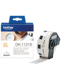 ROTOLO 1000 ETICHETTE CIRCOLARI ADESIVE IN CARTA DIAMETRO 24MM DK-11218 BROTHER ETICHETTE-NASTRI-TAMPONI PER ETICHETTATRICI E...
