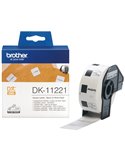 ROTOLO 1000 ETICHETTE QUADRATE 23X23MM NERO/BIANCO IN CARTA DK-11221