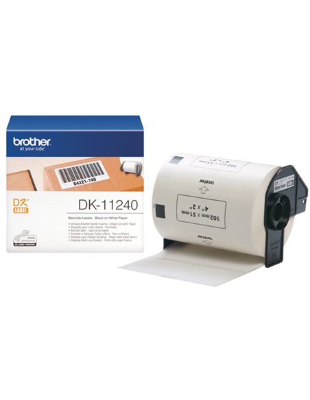 600 ETICHETTE ADESIVE IN CARTA NERO/BIANCO 102mm x 51mm DK-11240 BROTHER ETICHETTE-NASTRI-TAMPONI PER ETICHETTATRICI E PREZZA...