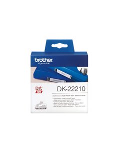 ROTOLO ETICHETTA CONTINUA 29MMX30,48MT NERO/BIANCO DK-22210 BROTHER ETICHETTE-NASTRI-TAMPONI PER ETICHETTATRICI E PREZZATRICI
