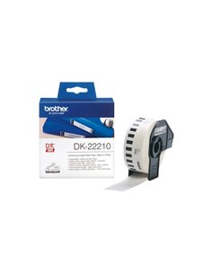 ROTOLO ETICHETTA CONTINUA 29MMX30,48MT NERO/BIANCO DK-22210 BROTHER ETICHETTE-NASTRI-TAMPONI PER ETICHETTATRICI E PREZZATRICI 2