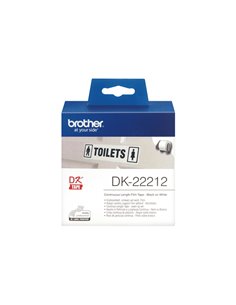NASTRO ADES IN PELLICOLA NERO/BIANCO 62MM - 15.24 METRI LUNGHEZZA DK22212 BROTHER ETICHETTE-NASTRI-TAMPONI PER ETICHETTATRICI...