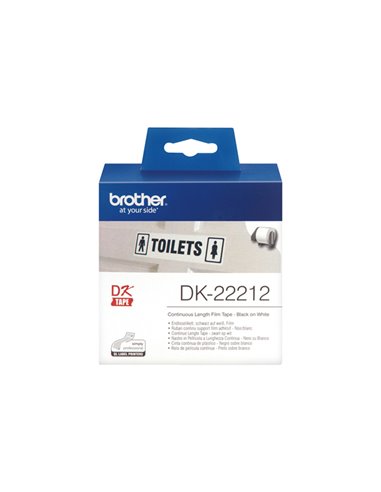 NASTRO ADES IN PELLICOLA NERO/BIANCO 62MM - 15.24 METRI LUNGHEZZA DK22212 BROTHER ETICHETTE-NASTRI-TAMPONI PER ETICHETTATRICI...