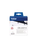 ROTOLO ETICHETTA CONTINUA 12MMX30,48MT NERO/BIANCO DK-22214