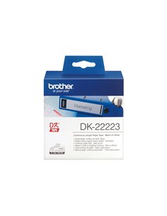 NASTRO ADES IN CARTA NERO/BIANCO 50MM - 30.48 METRI LUNGHEZZA DK22223 BROTHER ETICHETTE-NASTRI-TAMPONI PER ETICHETTATRICI E P...