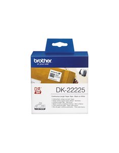 NASTRO ADES IN CARTA NERO/BIANCO 38MM - 30.48 METRI LUNGHEZZA DK22225 BROTHER ETICHETTE-NASTRI-TAMPONI PER ETICHETTATRICI E P...