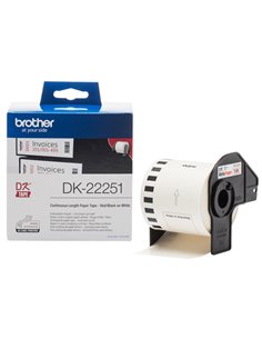 Nastro ades in carta stampa a due colori NeroRosso/Bianco 62mm - 15.26 metri lu DK22251 BROTHER ETICHETTE-NASTRI-TAMPONI PER ...